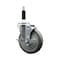 Service Caster 5'' Gray Poly Swivel 7/8'' Expanding Stem Caster with Brake SCC-EX20S514-PPUB-TLB-78 - alternate 1